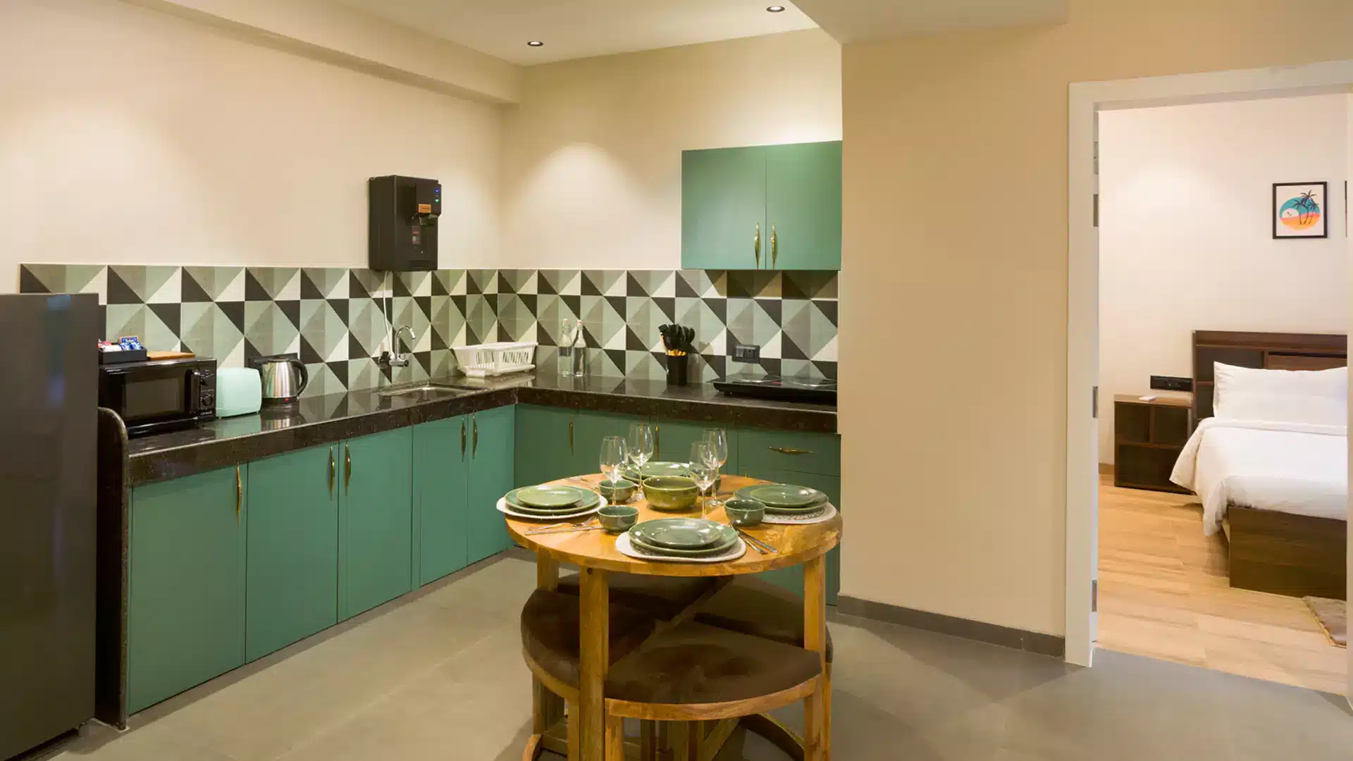 service apartment in Goa with garden and balcony