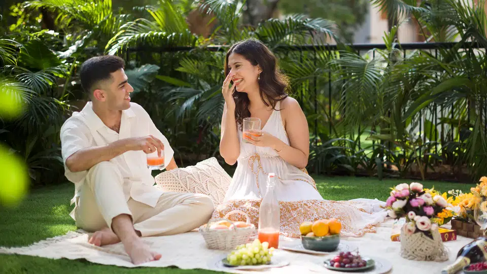 Quiet beachside seating in North Goa ideal for couples