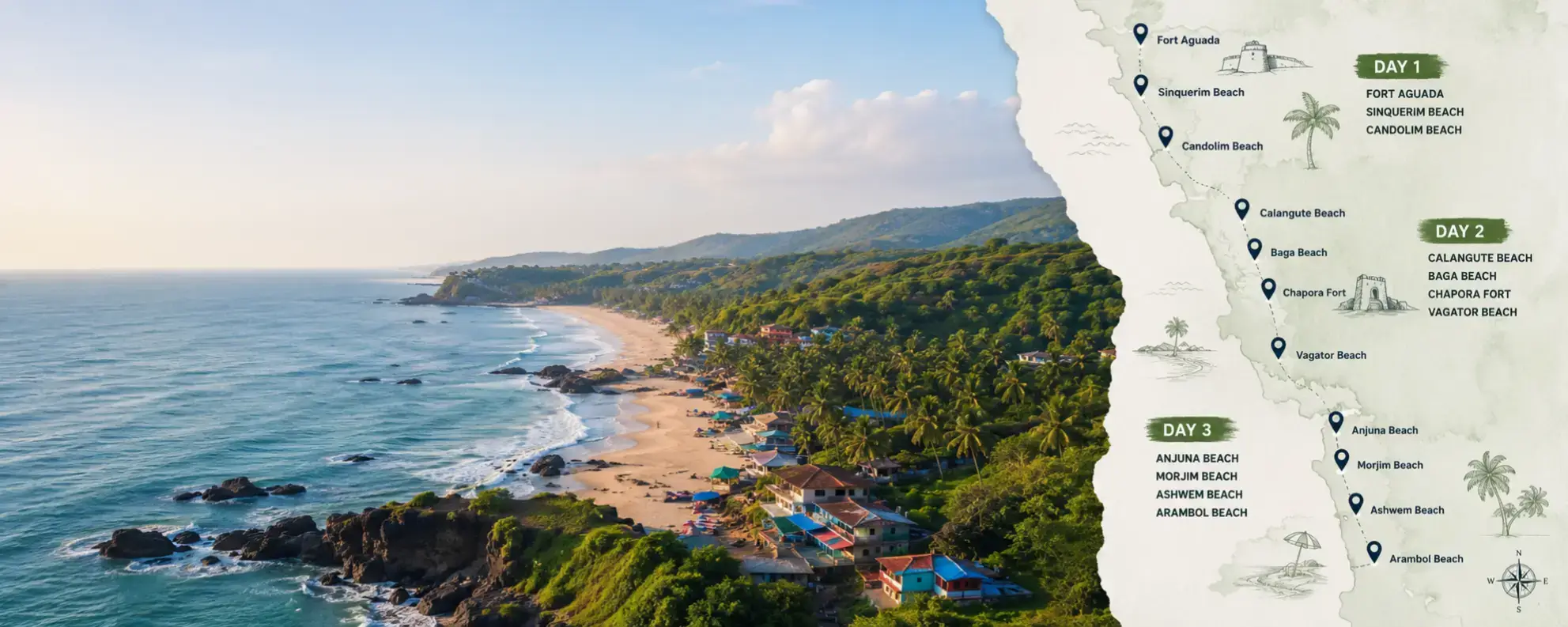 North Goa 3 Days Travel Plan